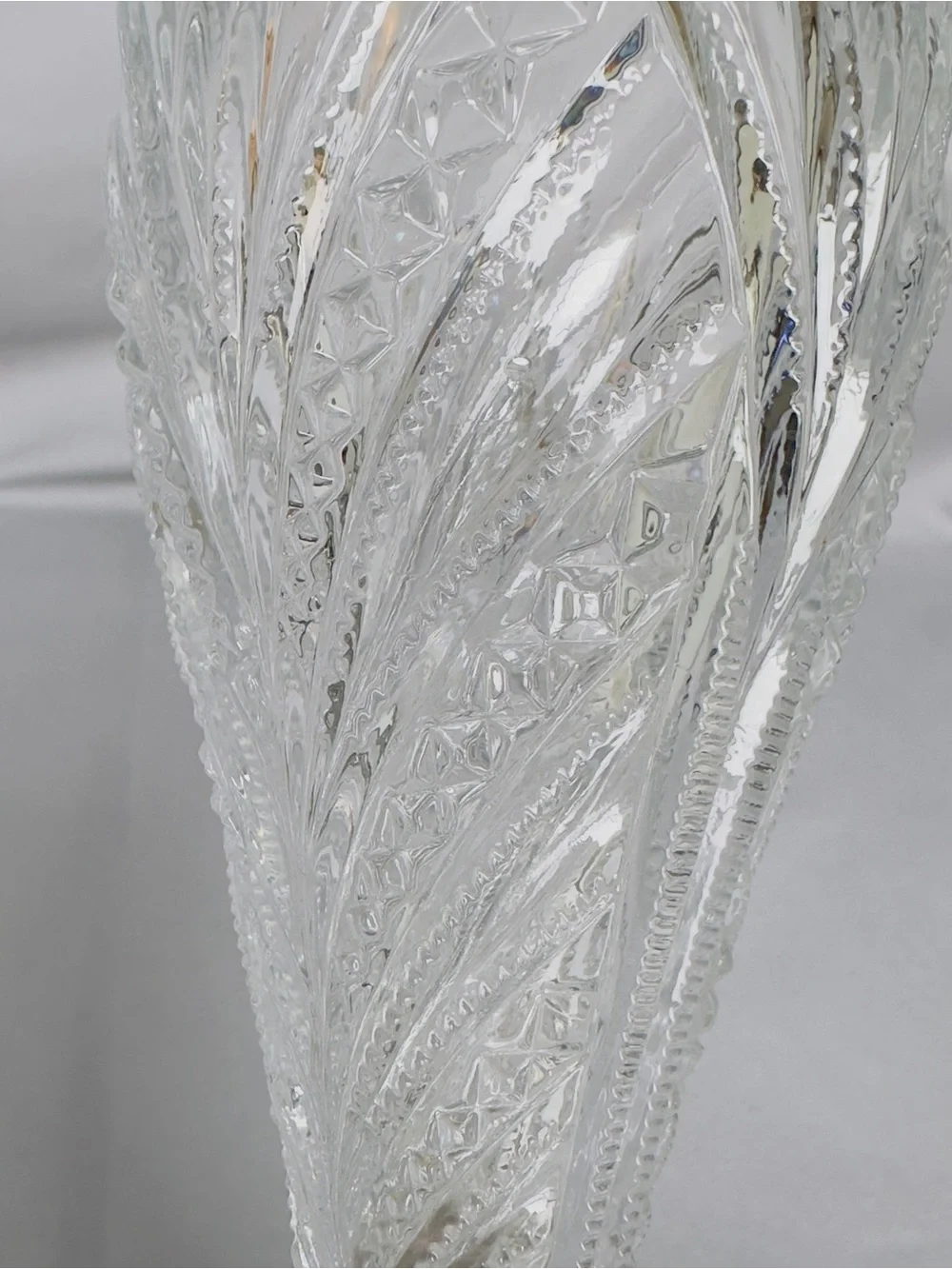 Vintage Bryce Higbee Palm Leaf Clear Glass 8.5